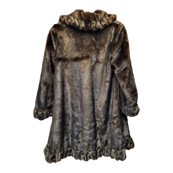 Vintage Jones New York Womens Faux Fur Mink Coat Plush Texture - Size M - Picture 2 of 5